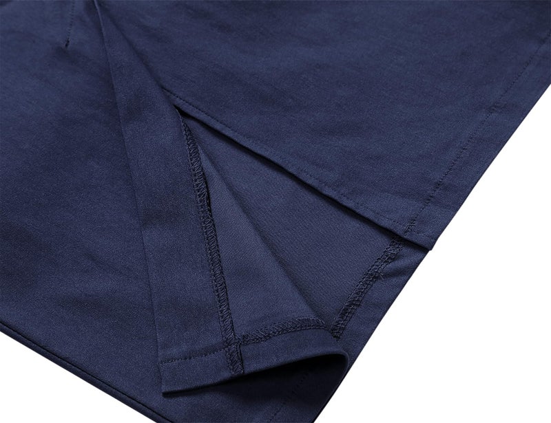 MUXXN Audrey Hepburn 1960s Style Double V-Neck Bodycon Juniors Dress (Blue XL) - Image 5